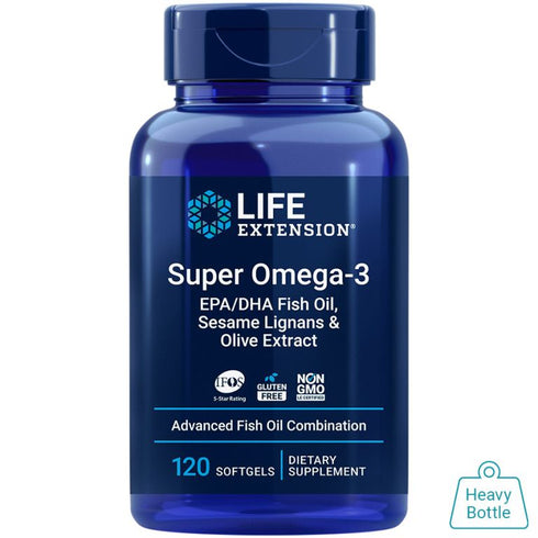 Super Omega-3 EPA/DHA W/Sesame Lignans & Olive Fruit 120 Softgels-Life Extension-Matakana Pharmacy